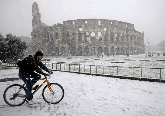 Roma, allerta maltempo: attesi 30 centimetri di neve