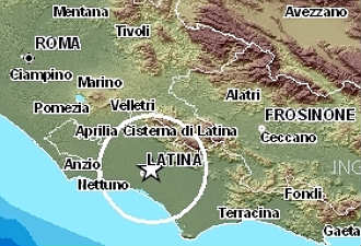 Latina: trema tutta la provincia, scossa del 2.3
