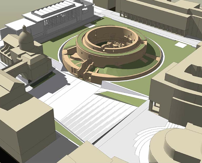 Roma: Piazza Augusto Imperatore, il restauro nel 2014